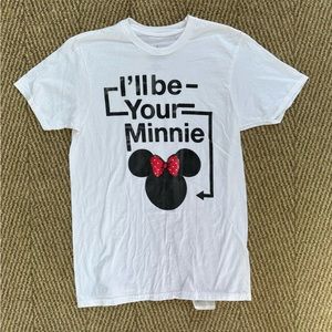 Disney “I’ll Be Your Minnie” White, Red, Black T-Shirt - S
